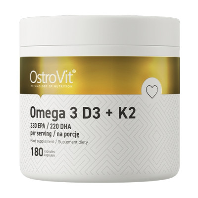 OstroVit Omega 3 D3+K2 180 softgels