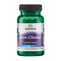 Swanson Iron Citrate 25mg 60vcaps
