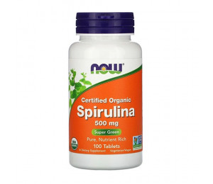 Now Foods Certified Organic Spirulina 500mg 100vtabs