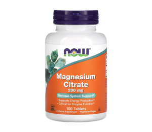 Now Foods Magnesium Citrate 200mg 100tabs
