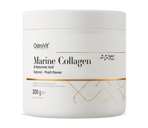 OstroVit Marine Collagen + Hyaluronic Acid + Vitamin C 200g Coconut and Peach