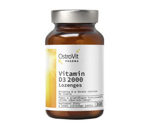 OstroVit Pharma Vitamin D3 2000IU Lozenges 360tabs Green Apple