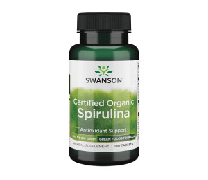 Swanson Certified Organic Spirulina 500mg 180tabs