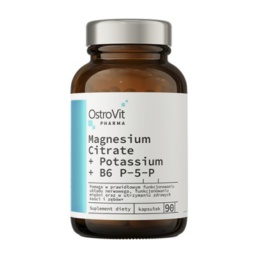 OstroVit Pharma Magnesium Citrate + Potassium + B6 P-5-P 90caps