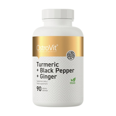 OstroVit Turmeric + Black Pepper + Ginger 90tabs