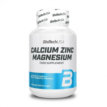 BioTech USA Calcium Zinc Magnesium, 100tabs