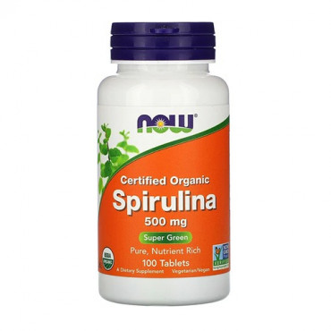 Now Foods Certified Organic Spirulina 500mg 100vtabs