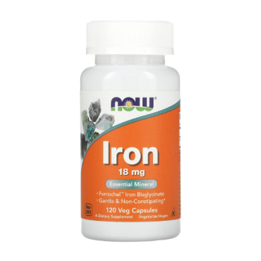 Now Foods Iron Bisglycinate 18mg 120vcaps