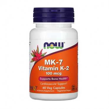 Now Foods MK-7 Vitamin K-2 100 mcg 60vcaps (Parim enne: 08.2022)