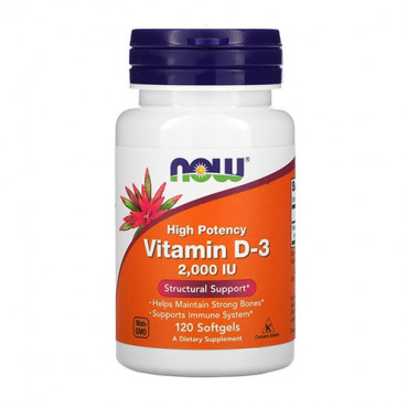 Now Foods Vitamin D3 2000IU 120 softgels